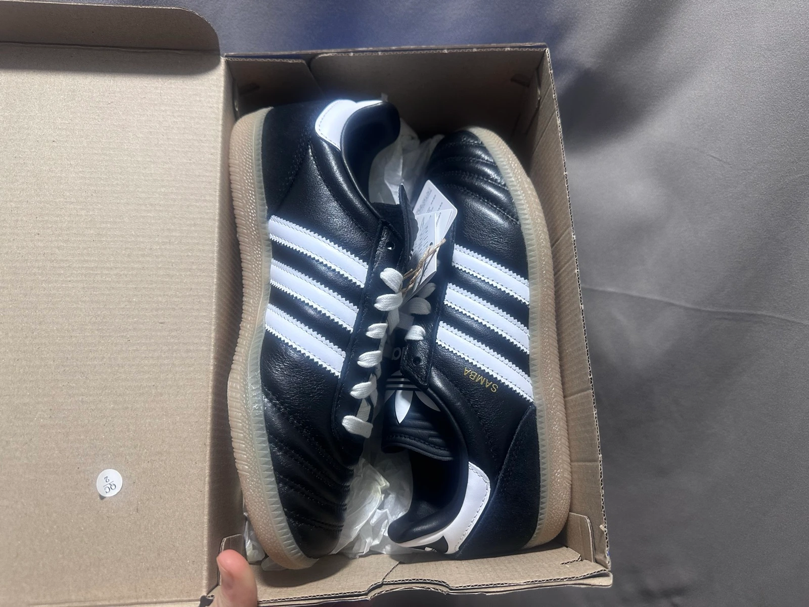 Baskets Samba Adidas cuir noir et blanc taille 38 – photo 11